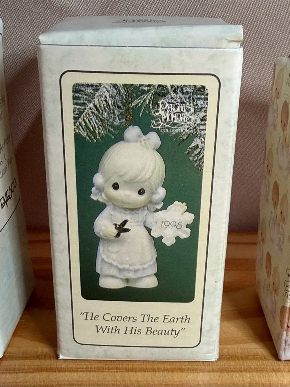 Vintage Precious Moments Christmas Ornament Lot (4-Piece Set) 1993-1997 NIB